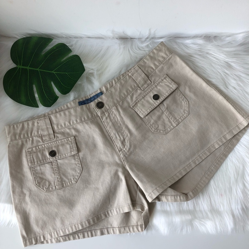 Y2k low rise corduroy mini shorts